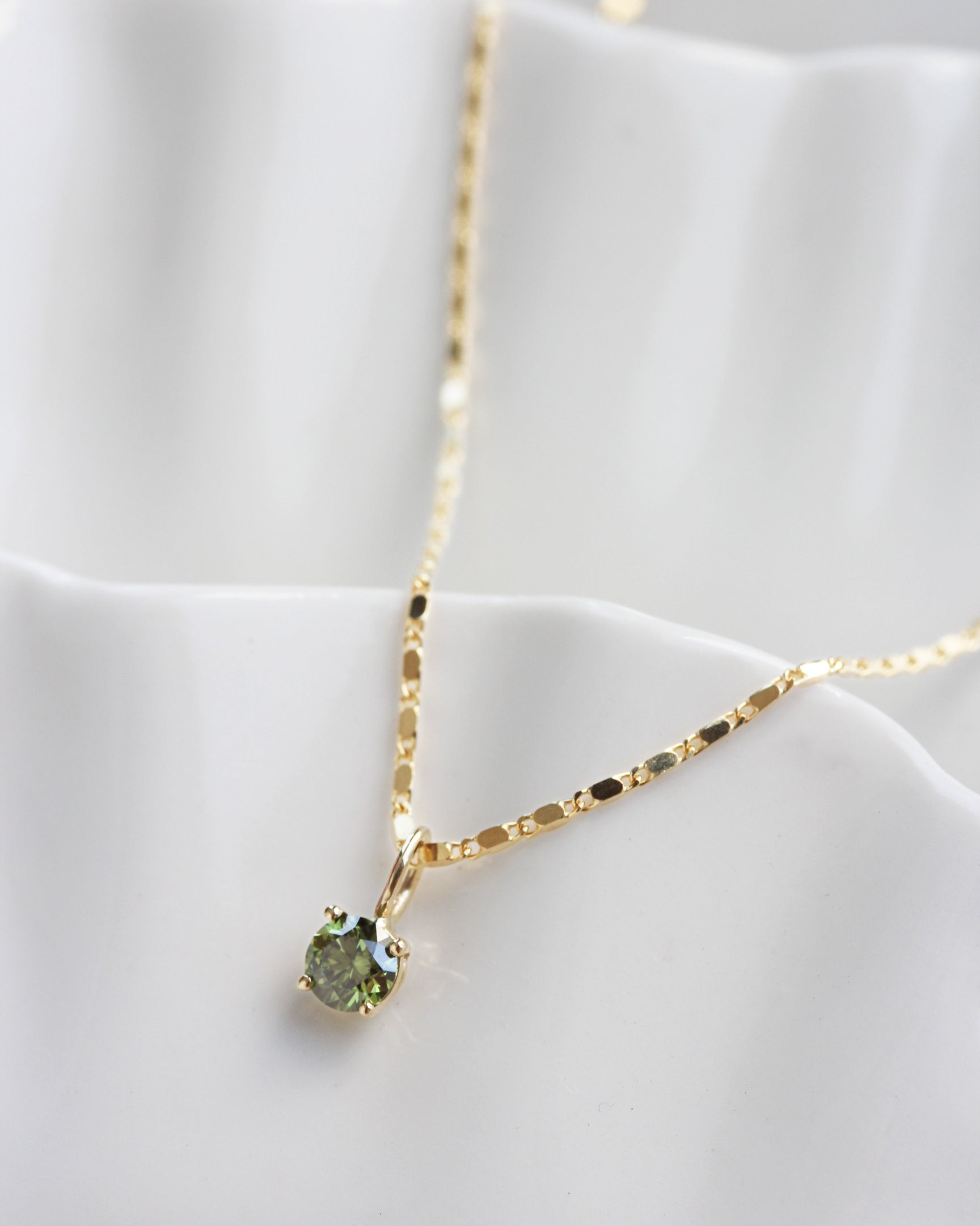0.30CT Green Lab Diamond Round Charm, charm, pendant, necklace, green, green lab diamond, round.