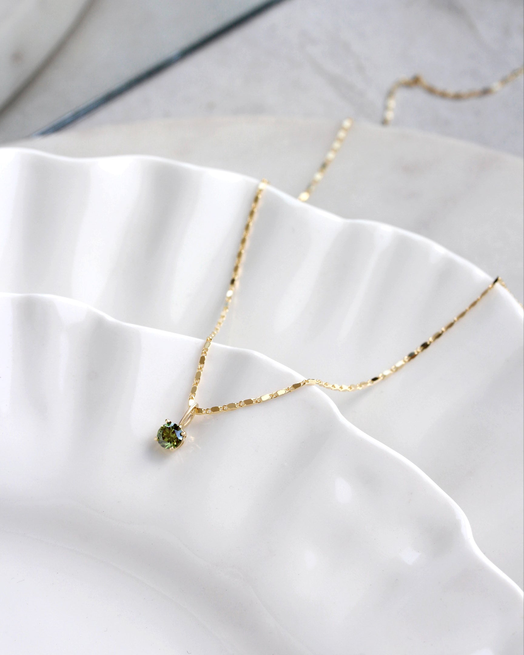 0.30CT Green Lab Diamond Round Charm, charm, pendant, necklace, green, green lab diamond, round.