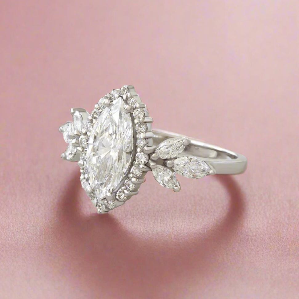 Marquise Diamonds 1.5 Carat Engagement Ring - "Megan"