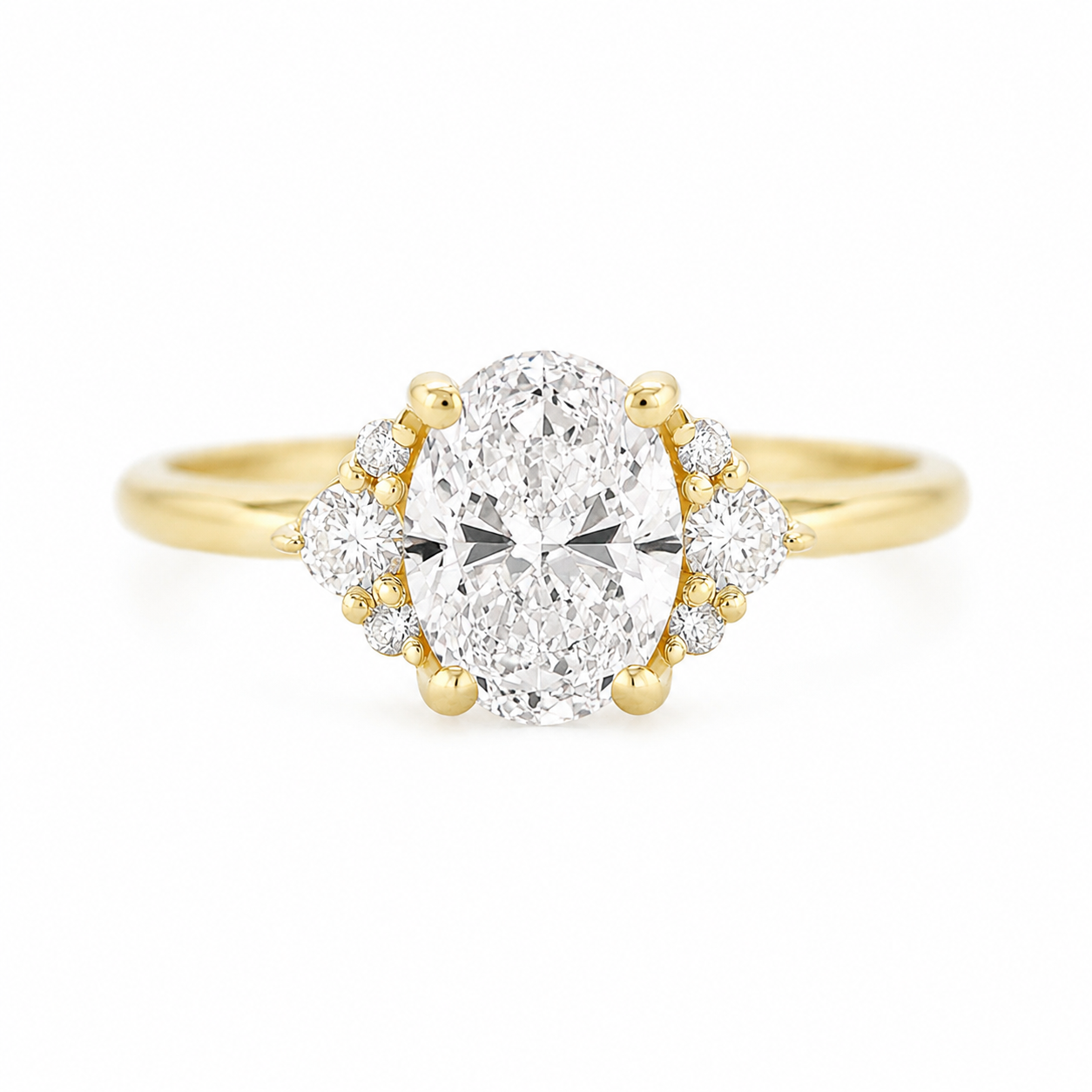 Oval Diamond Simple and Elegant Engagement Ring, Isabella ♥