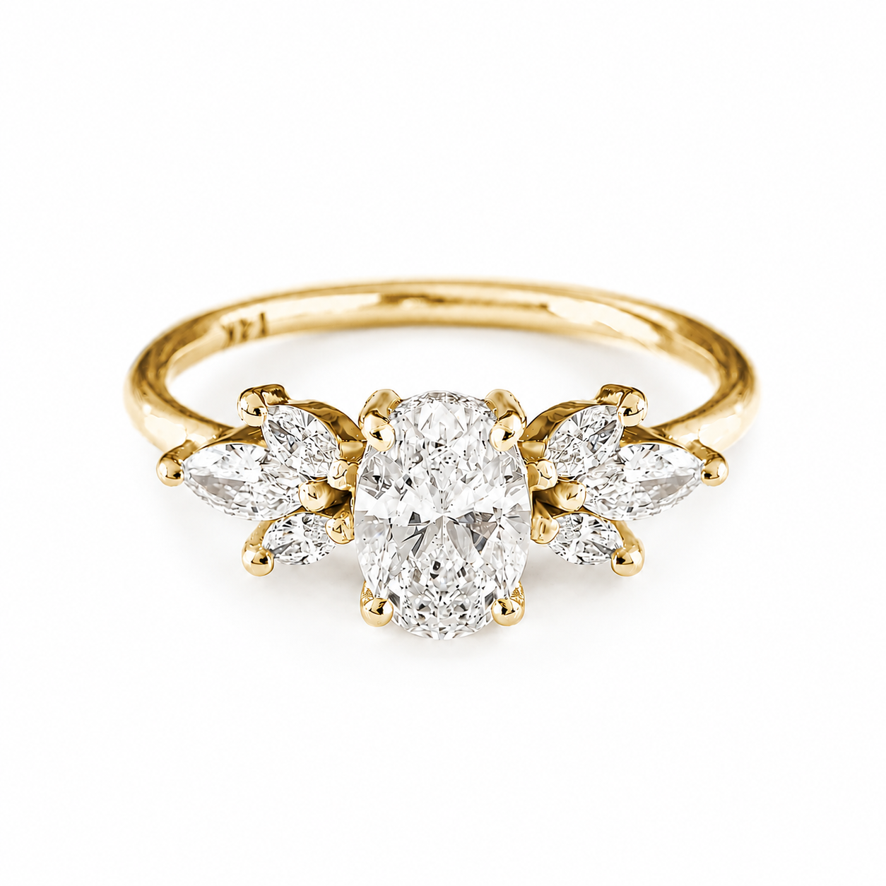 Oval Diamond Engagement ring, Hidden Halo - "Jordan"