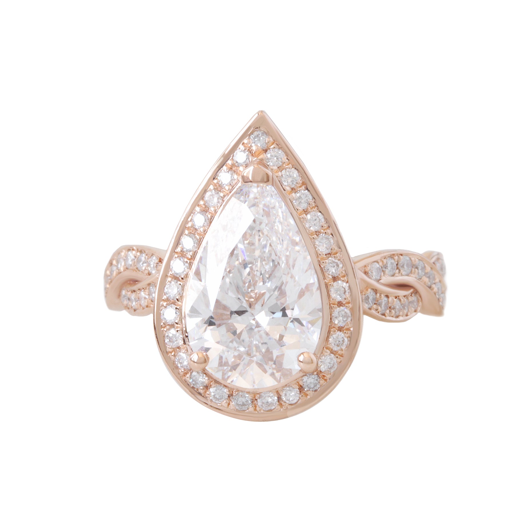 2 carat Pear diamond engagement ring - "Zeus" ♥