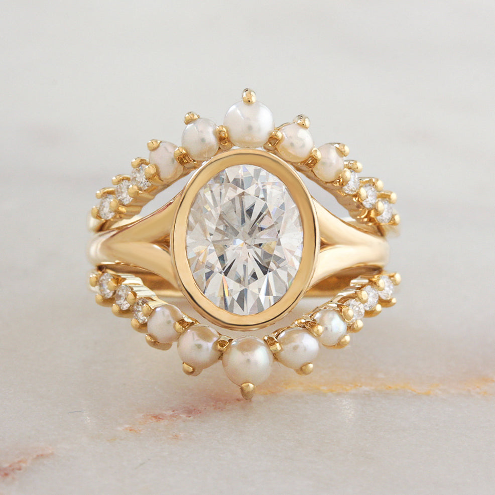 סט מסגרת, יהלום סגלגל, Hidden Halo, טבעת אירוסין ייחודית אורבן ♥