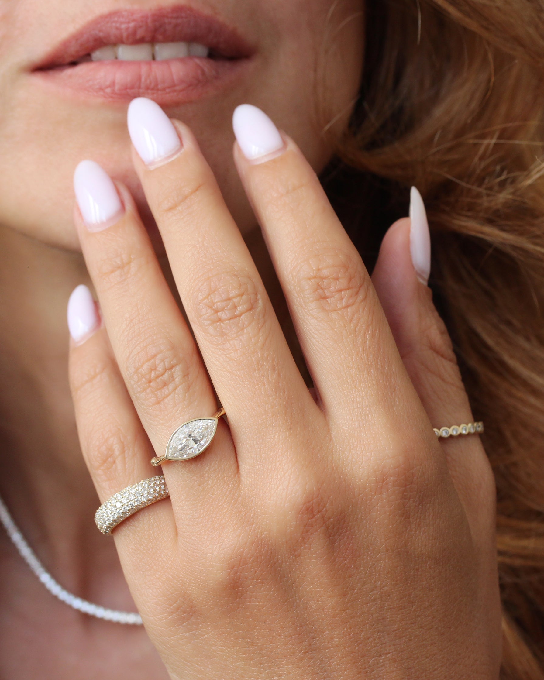 2 Carat Marquise Diamond Bezel Set East West Modern Engagement Ring, 2 carat diamond, marquise diamond, bezel set, east west diamond ring, solitaire diamond ring, chunky, modern