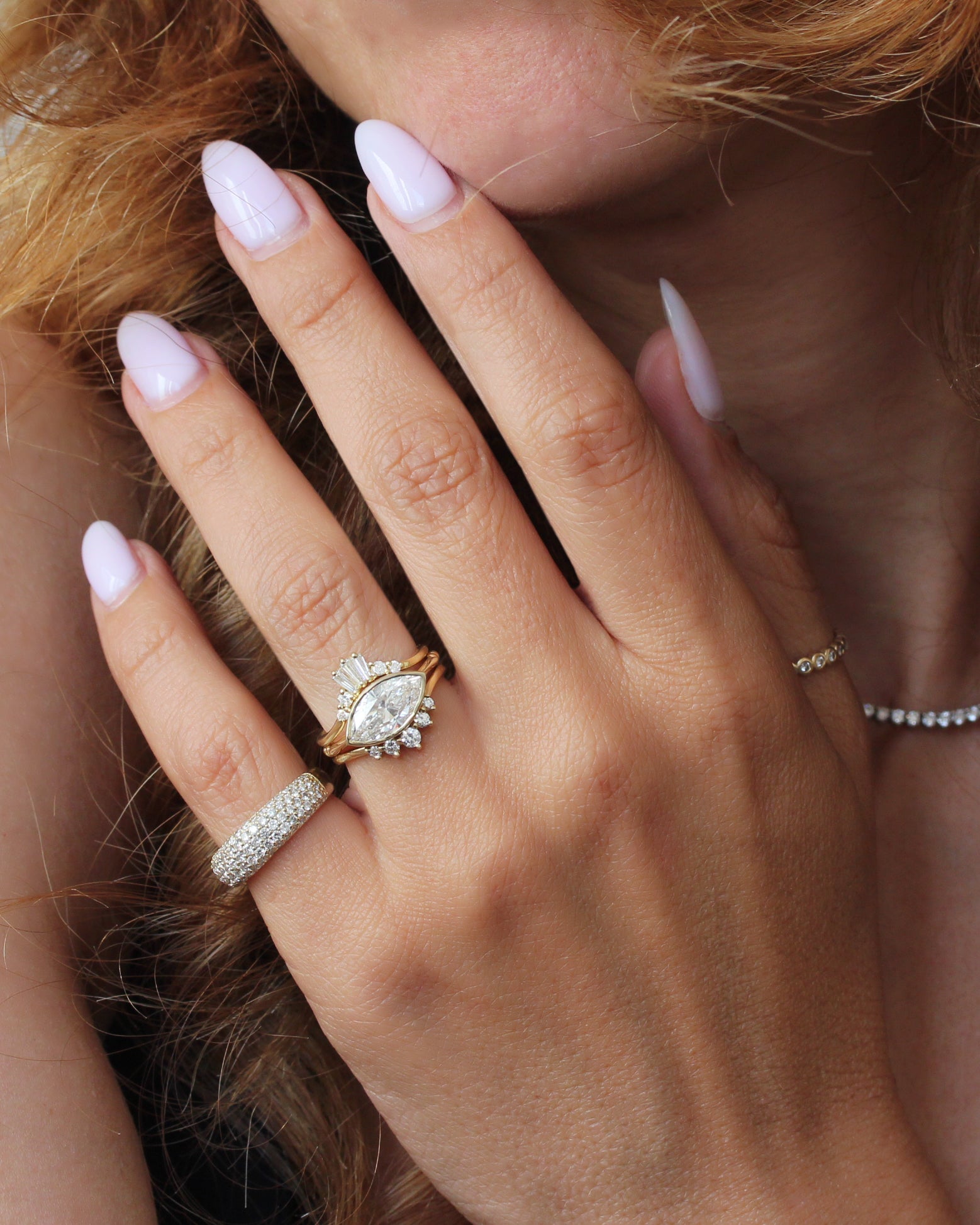 2 Carat Marquise Diamond Bezel Set East West Modern Engagement Ring, 2 carat diamond, marquise diamond, bezel set, east west diamond ring, solitaire diamond ring, chunky, modern