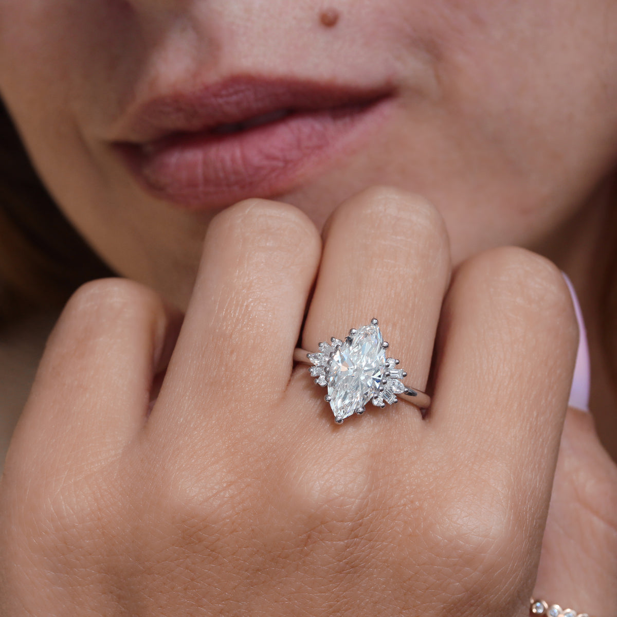 Carat Marquise Lab Diamond Modern Engagement Ring Ashley