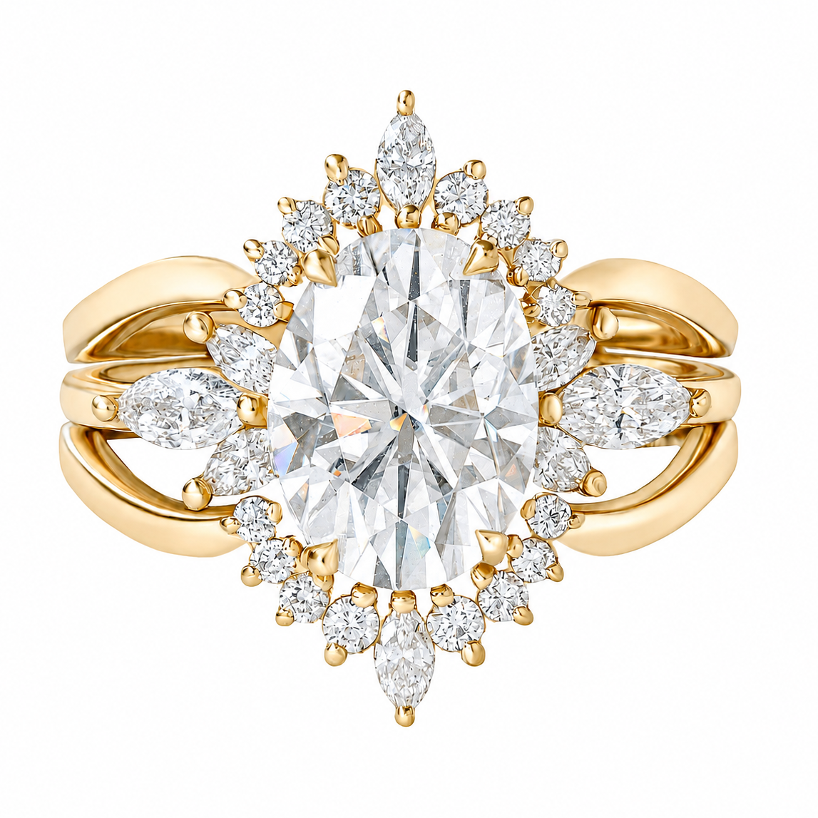 3ct oval diamond engagement ring set yellow gold athena