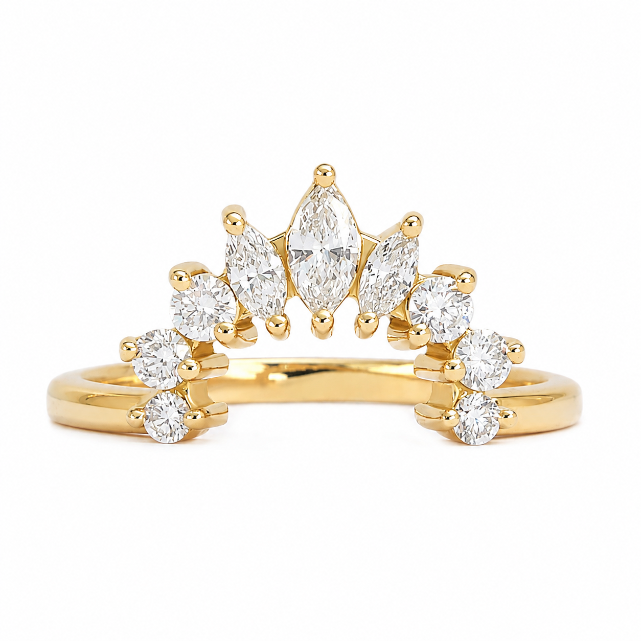 Art Deco Wedding Nesting Ring - Tessa