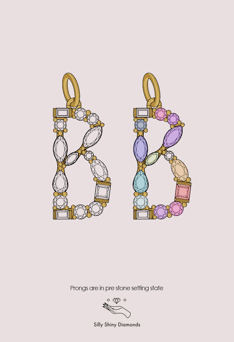 שרשרת תליון אבני חן אישית