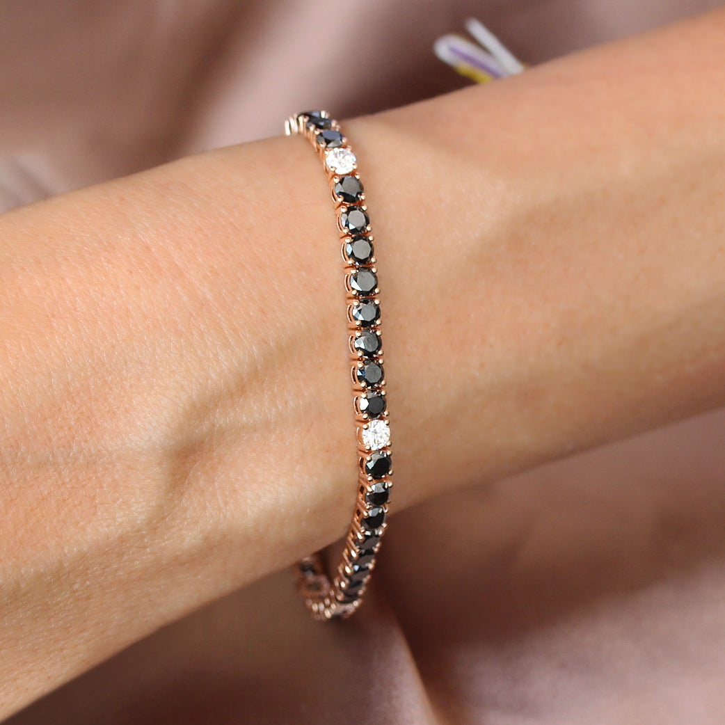 Black Diamond Tennis Bracelet, men jewelry, tennis bracelet, black diamonds