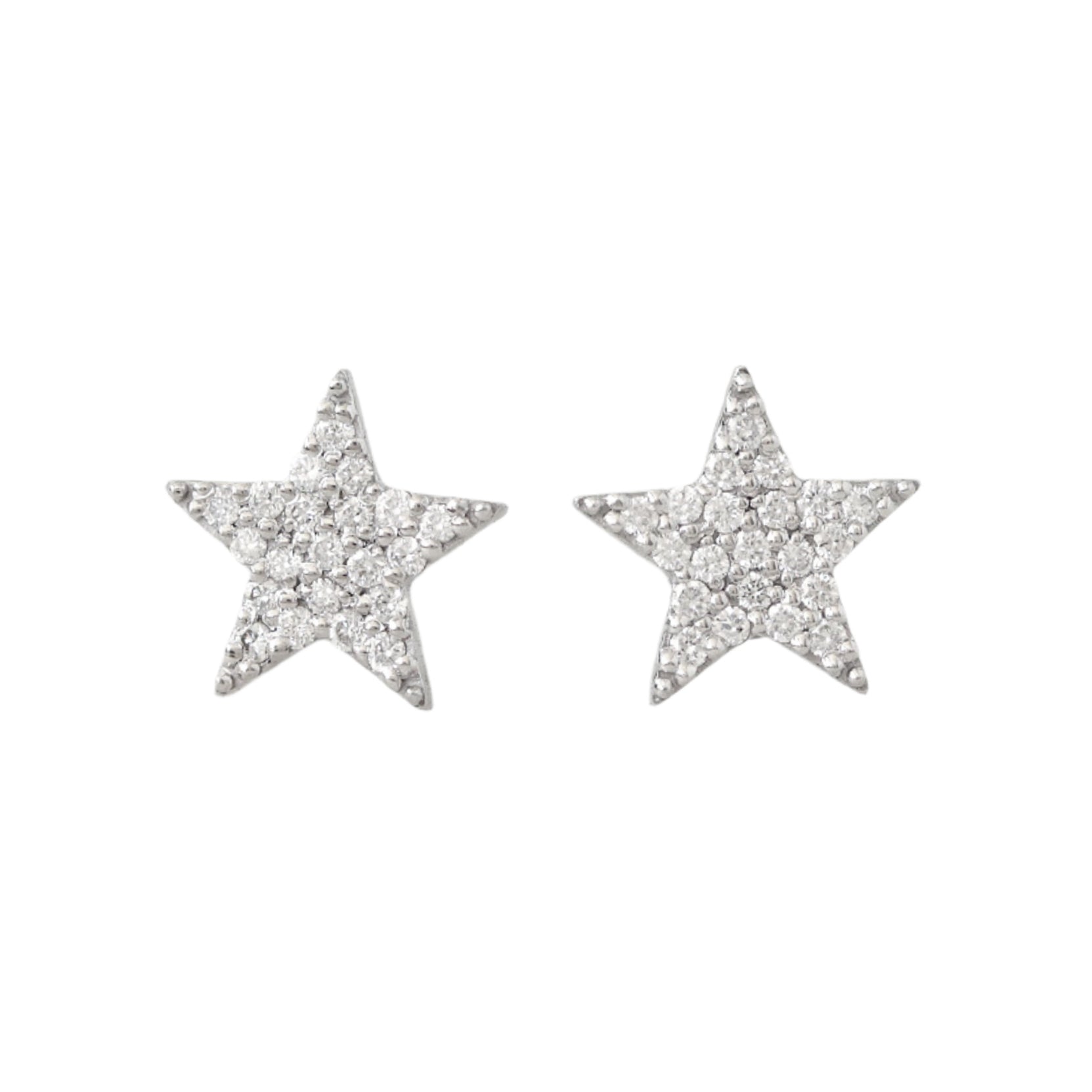 Dainty Tiny Star Diamond Stud Earrings