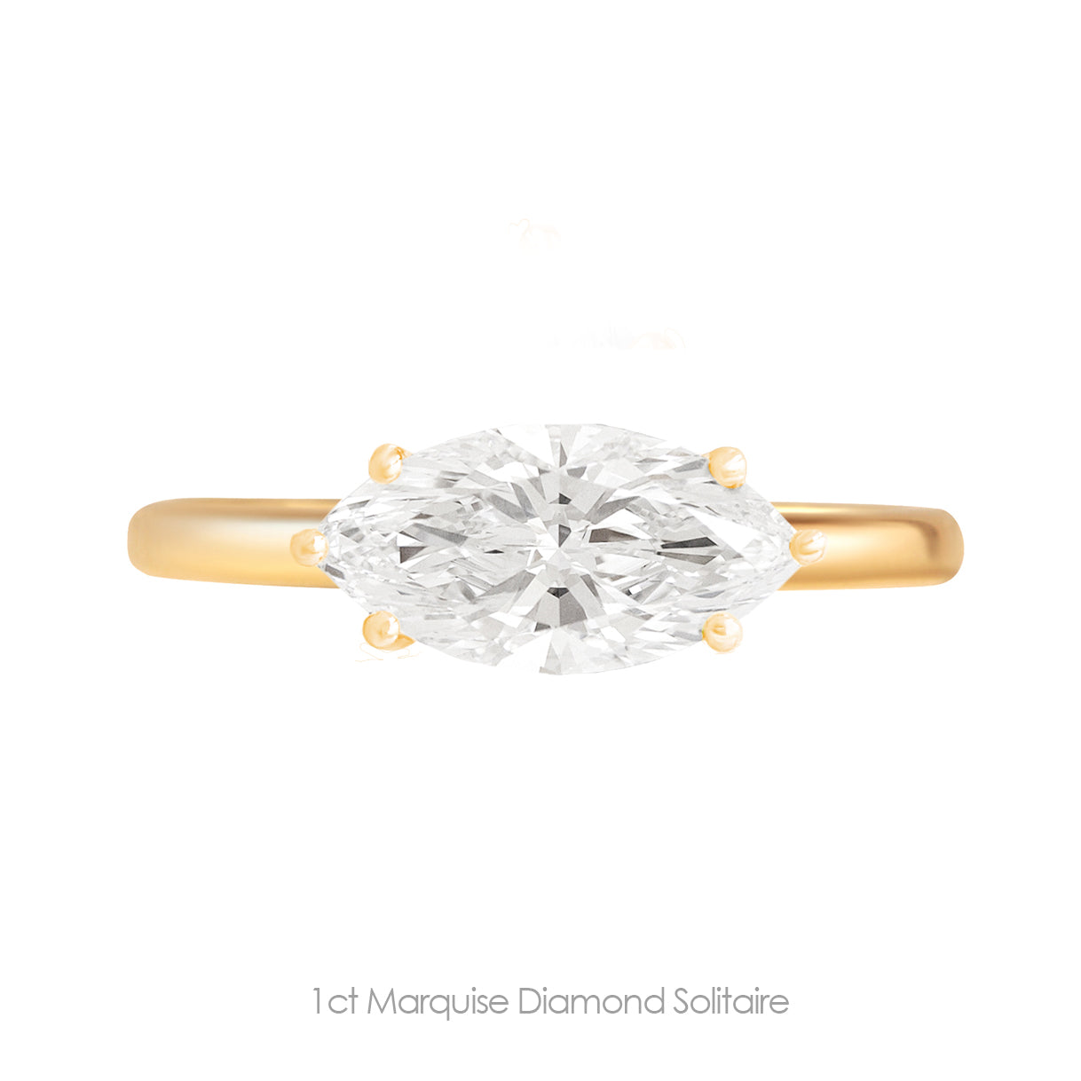 טבעת אירוסין יהלום סוליטר בחיתוך אמרלד - דמי