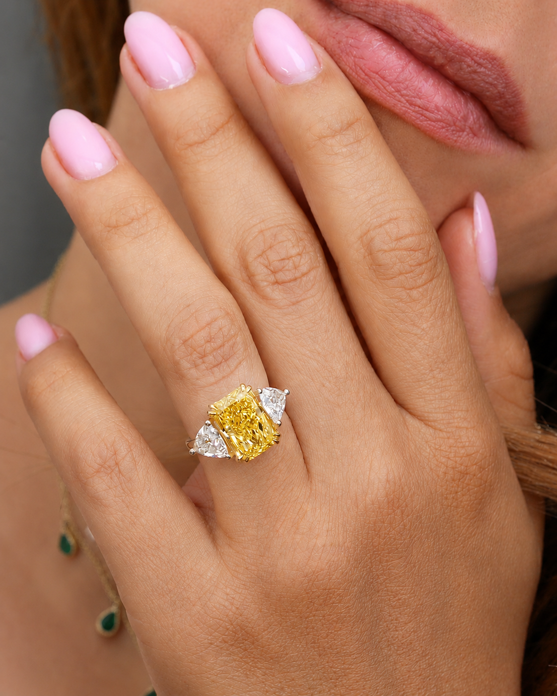 Marquise Diamonds 1.5 קרט, מסגרת טבעת אירוסין ייחודית Alicent