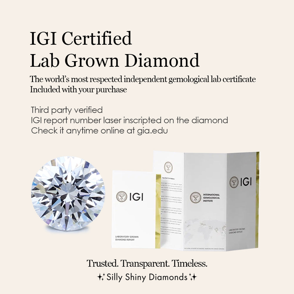 Solitaire 1ct / 2ct / 3ct Round Lab Diamond Engagement Ring, Arya