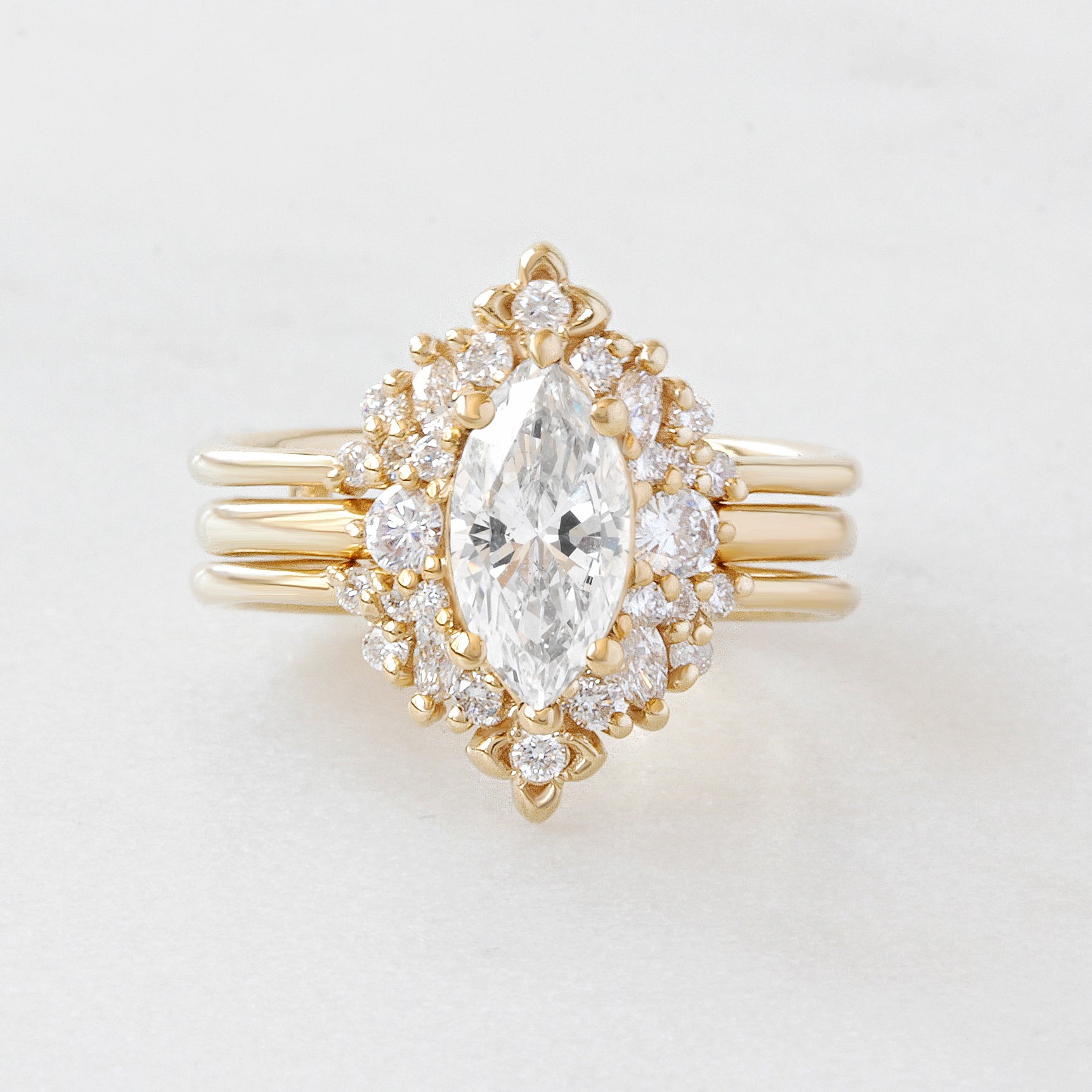 1CT Marquise Diamond Engagement Ring, Isabella