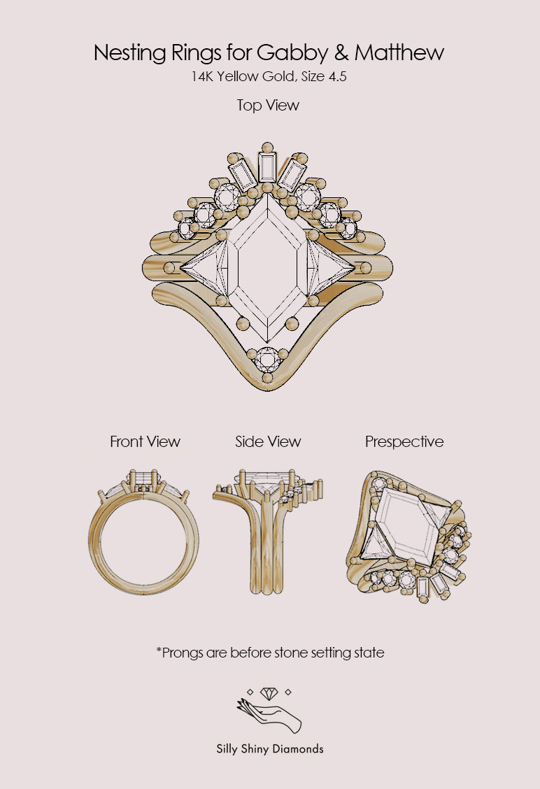 Private listing for Gabi and Matthew - Nesting ring