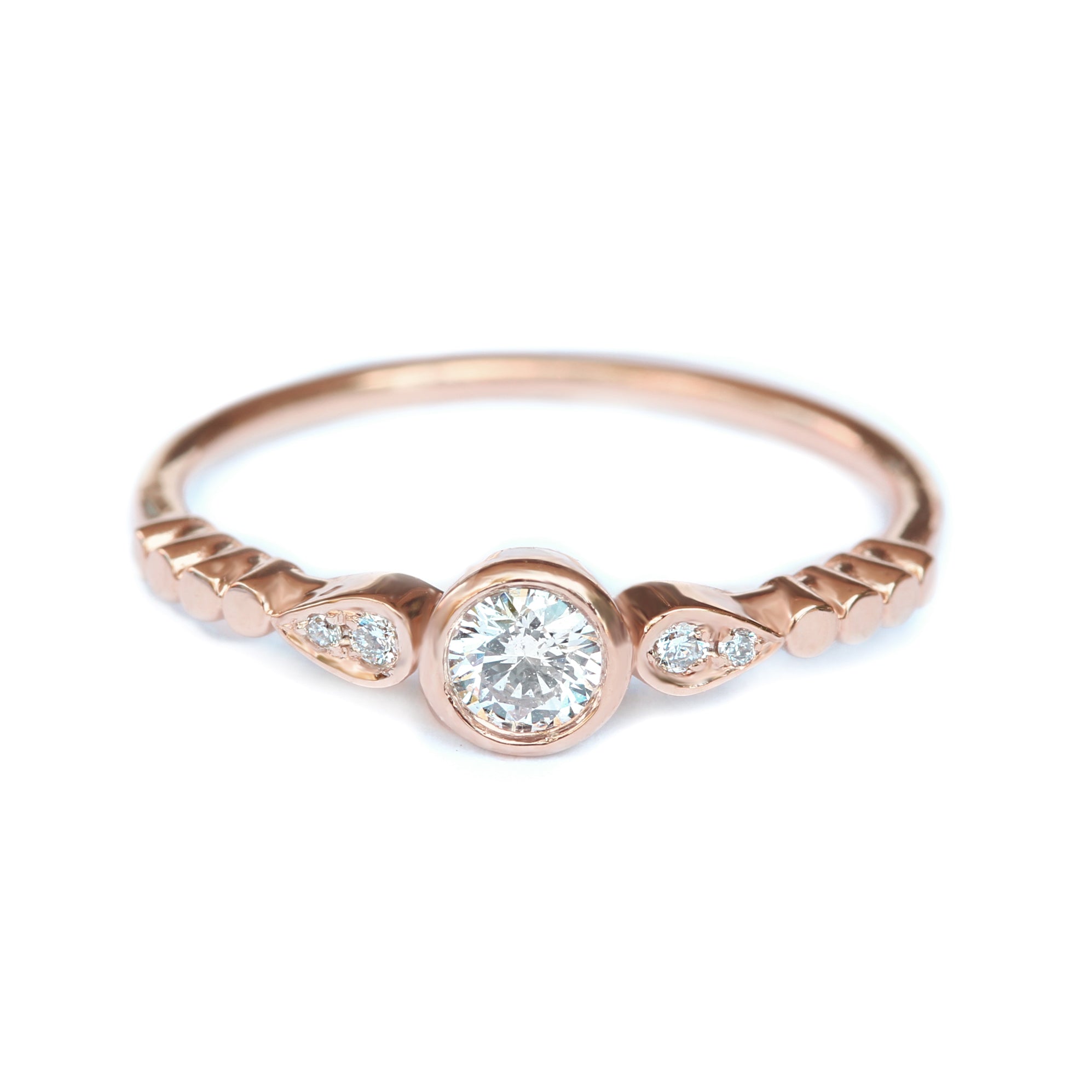 Minimal Dainty Diamond Promise Ring