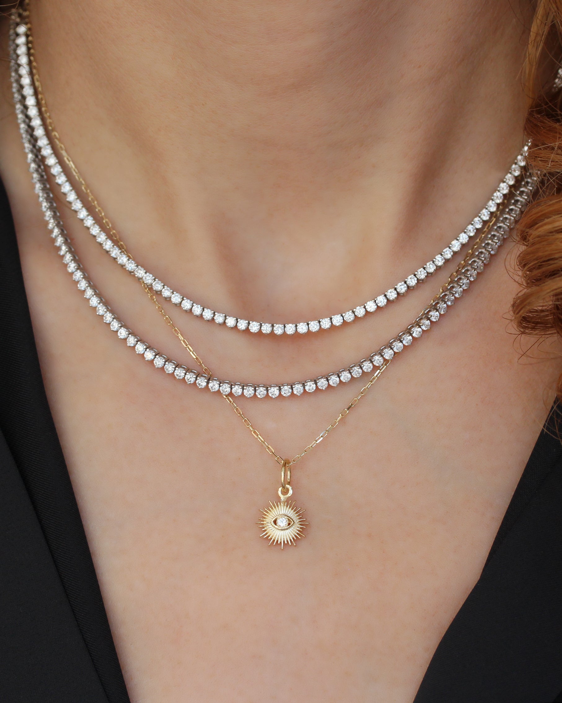 Mini Diamond Celestial Charm Necklace | 14K Gold Evil Eye Sun Star Pendant | Dainty Protection Amulet, evil eye sun charm, gold diamond evil eye pendant, celestial eye charm, sunburst charm gold, protective amulet charm, dainty spiritual pendant, tiny gold evil eye, mini charm for necklace, 14k gold celestial charm, cosmic jewelry, radiant gold charm, mystic eye pendant, fine jewelry charm, spiritual protection charm