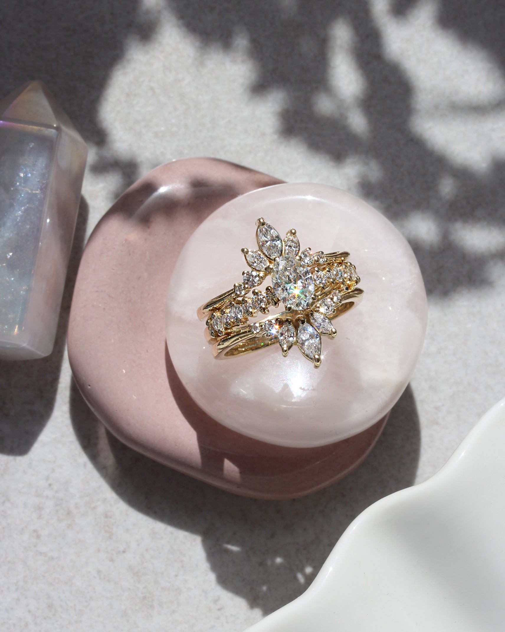 טבעת שרוול פתוח יהלום - מילה ♥