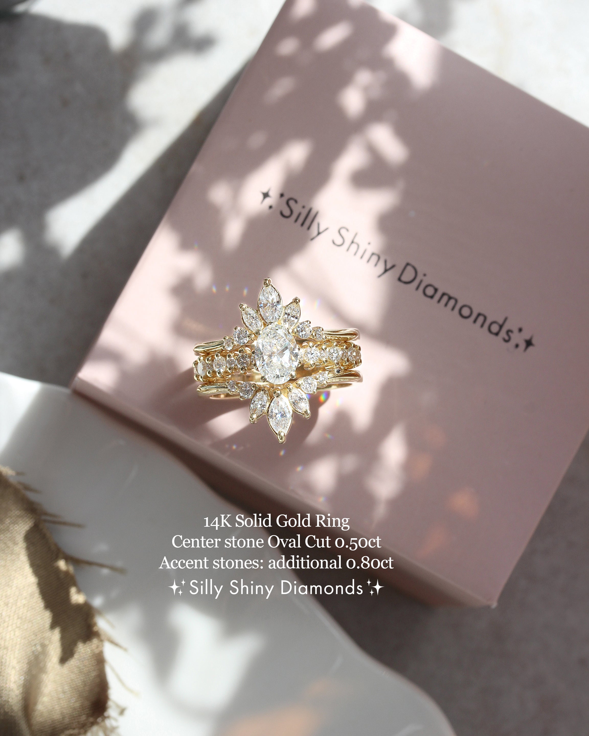 טבעת שרוול פתוח יהלום - מילה ♥