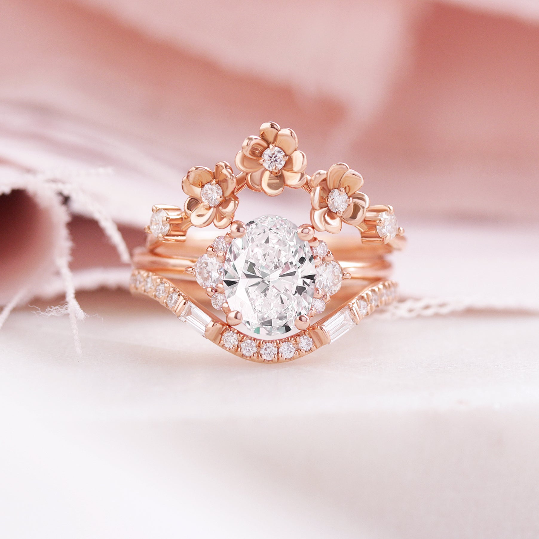 Oval Diamond Simple and Elegant Engagement Ring "Isabella"♥