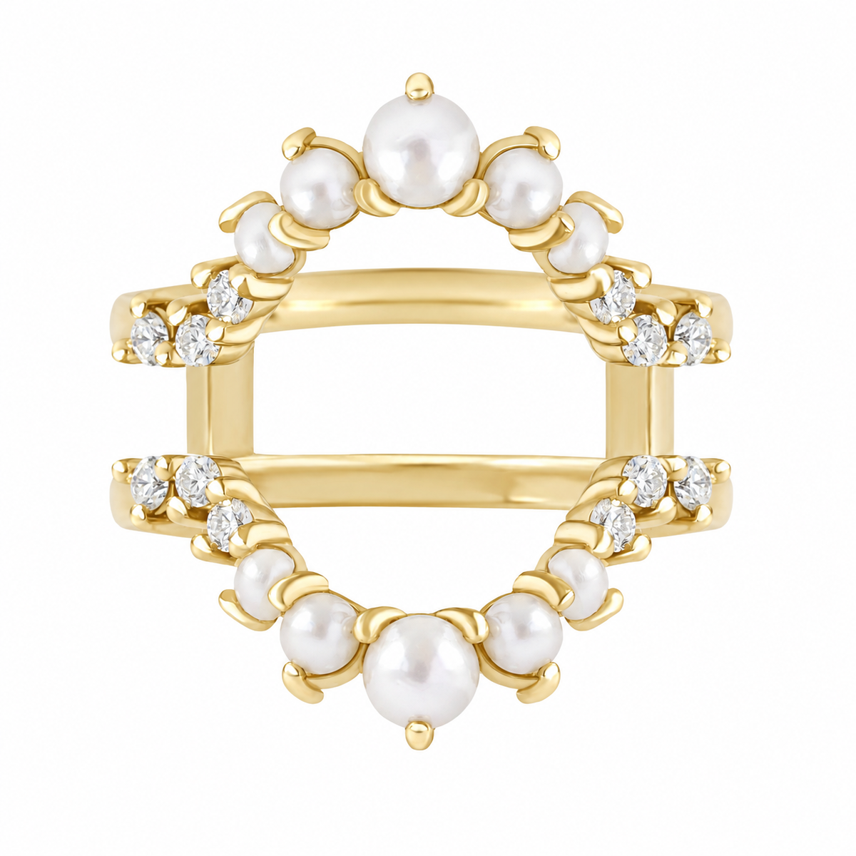 Pearls & Diamond Ring Guard Enhancer