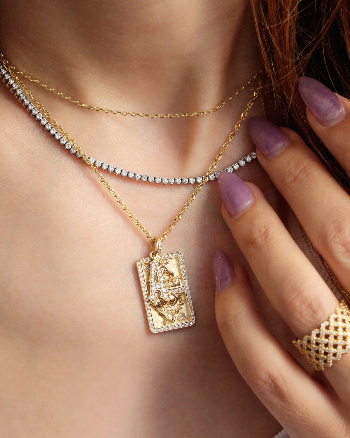 Queen Of Hearts Ruby Diamond Necklace