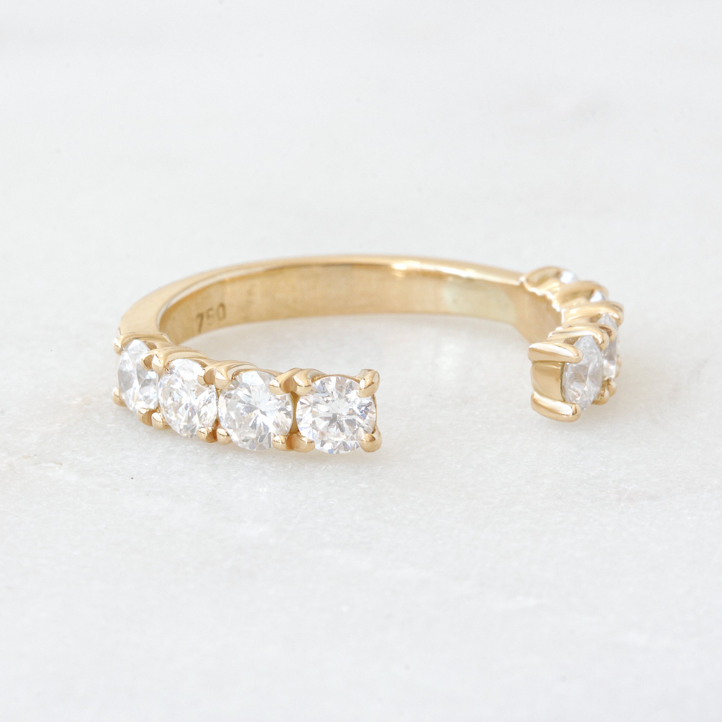 Diamond Open Cuff Ring - Mila ♥