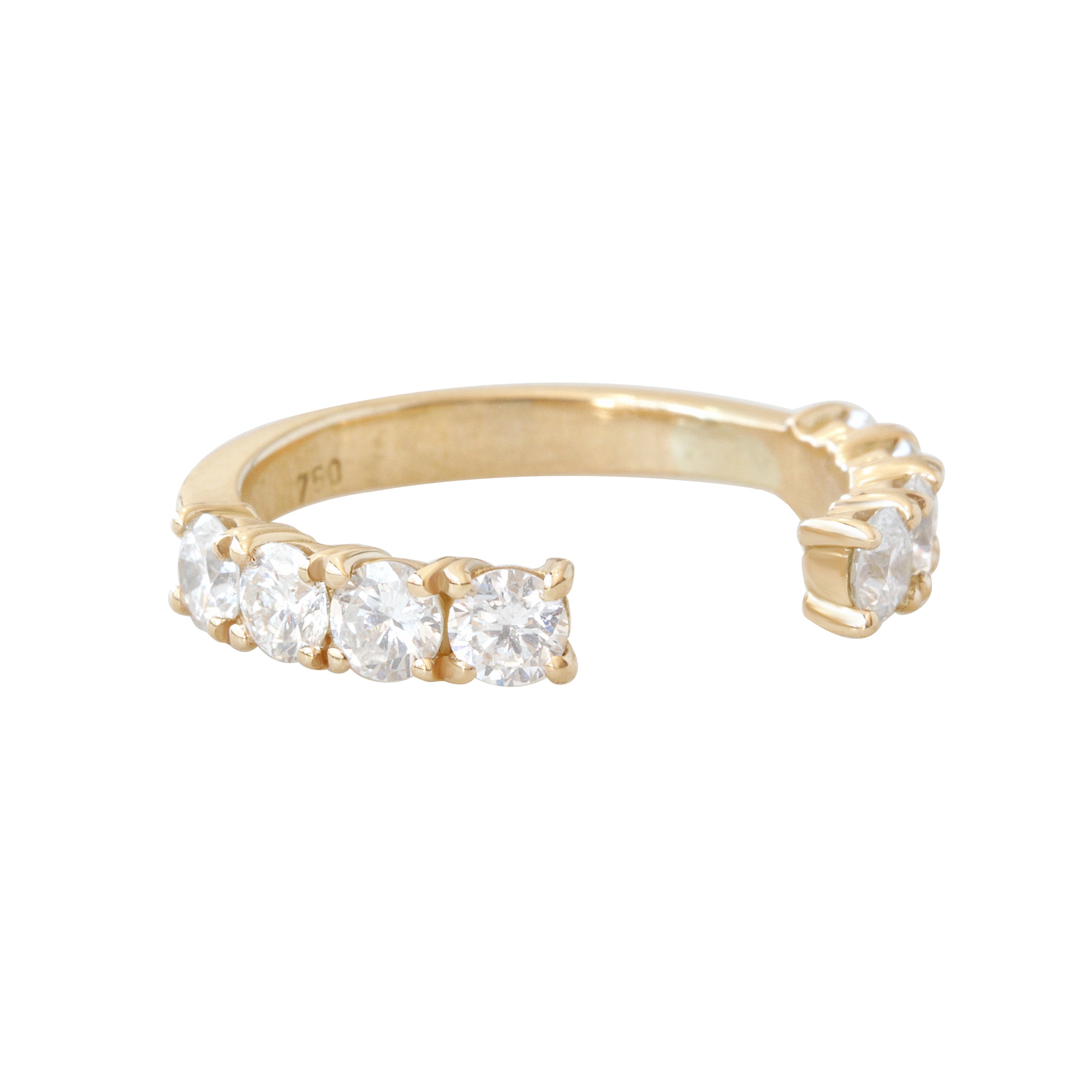 Diamond Open Cuff Ring - Mila ♥