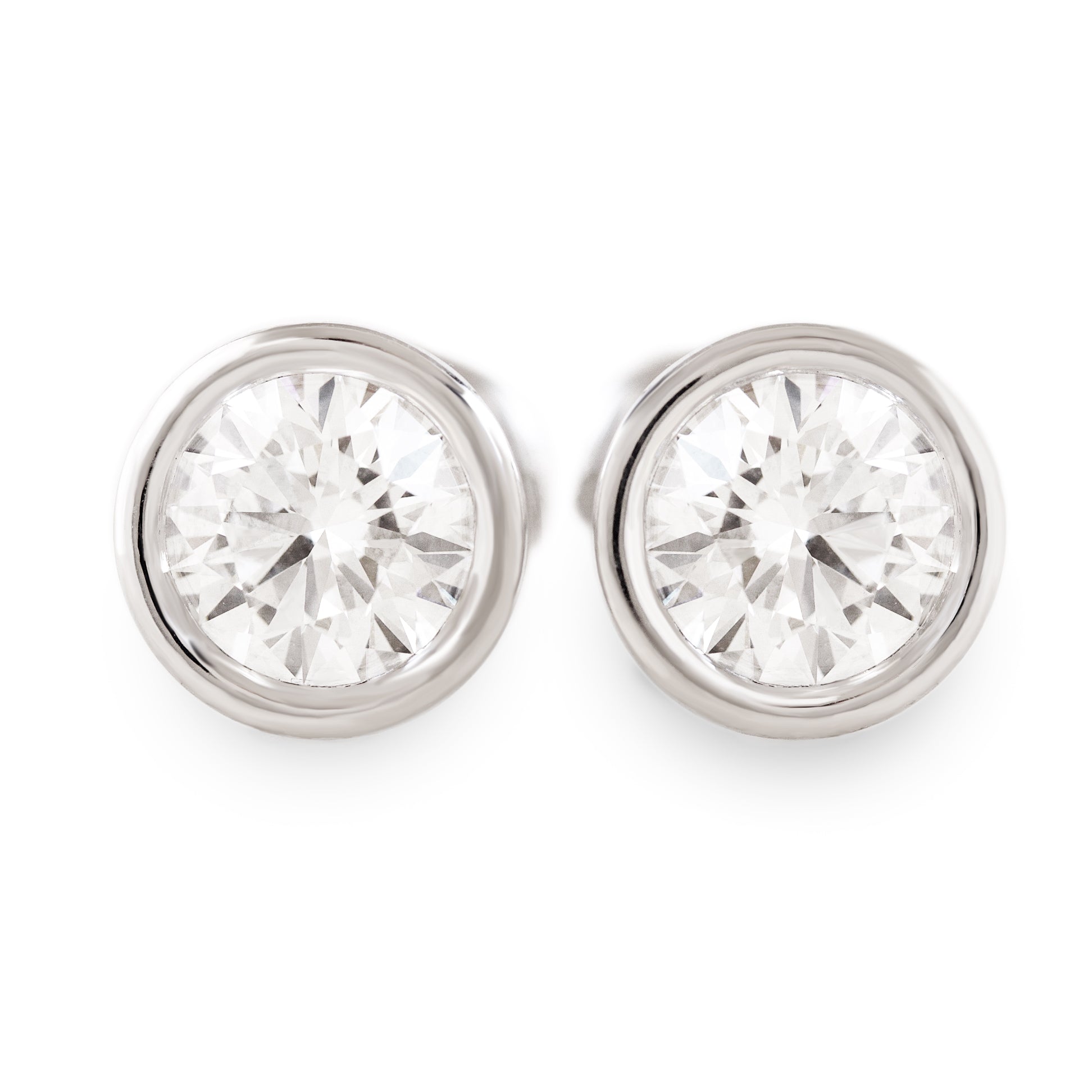 Lab Diamond Martini Bezel Stud Earrings Arya