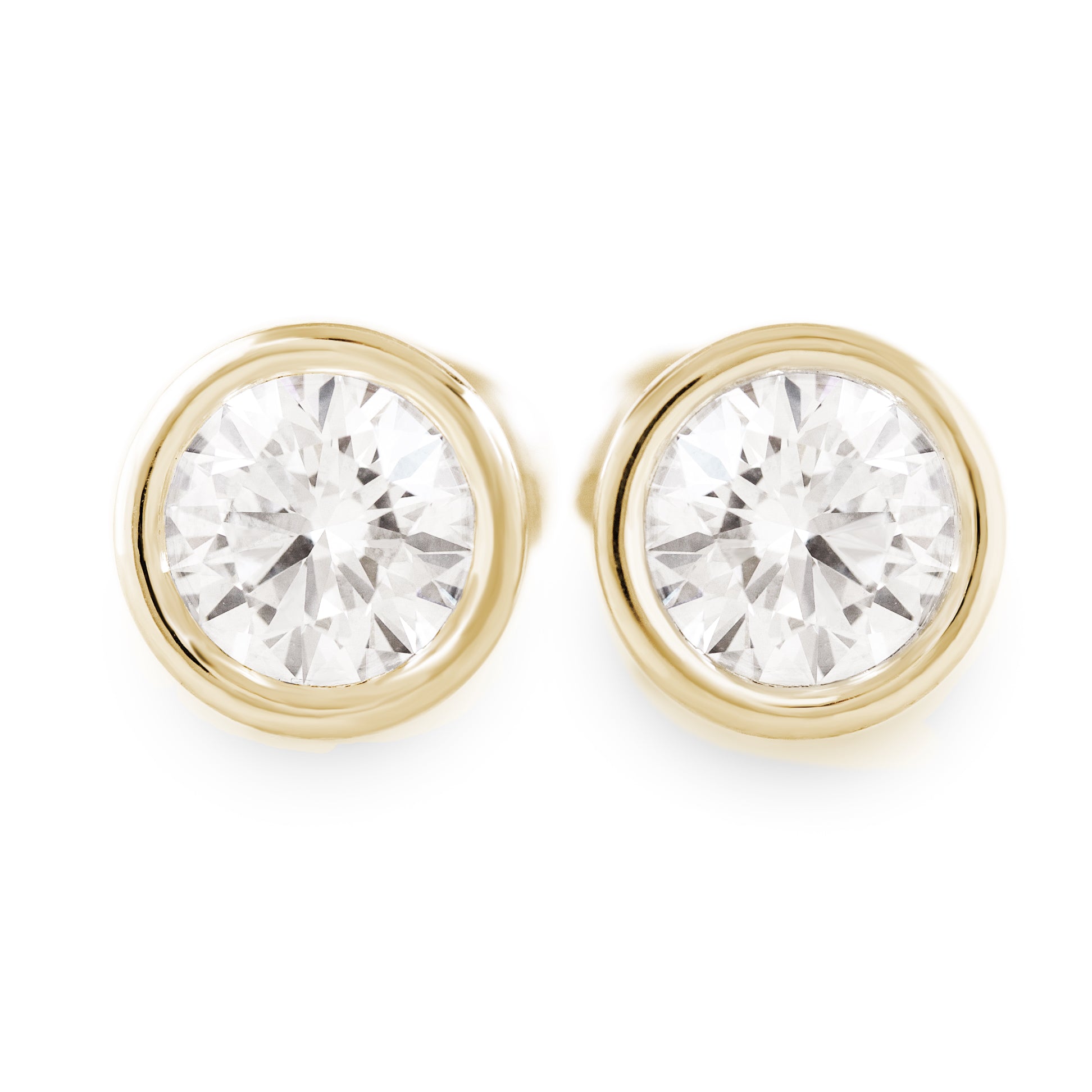 Lab Diamond Martini Bezel Stud Earrings Arya