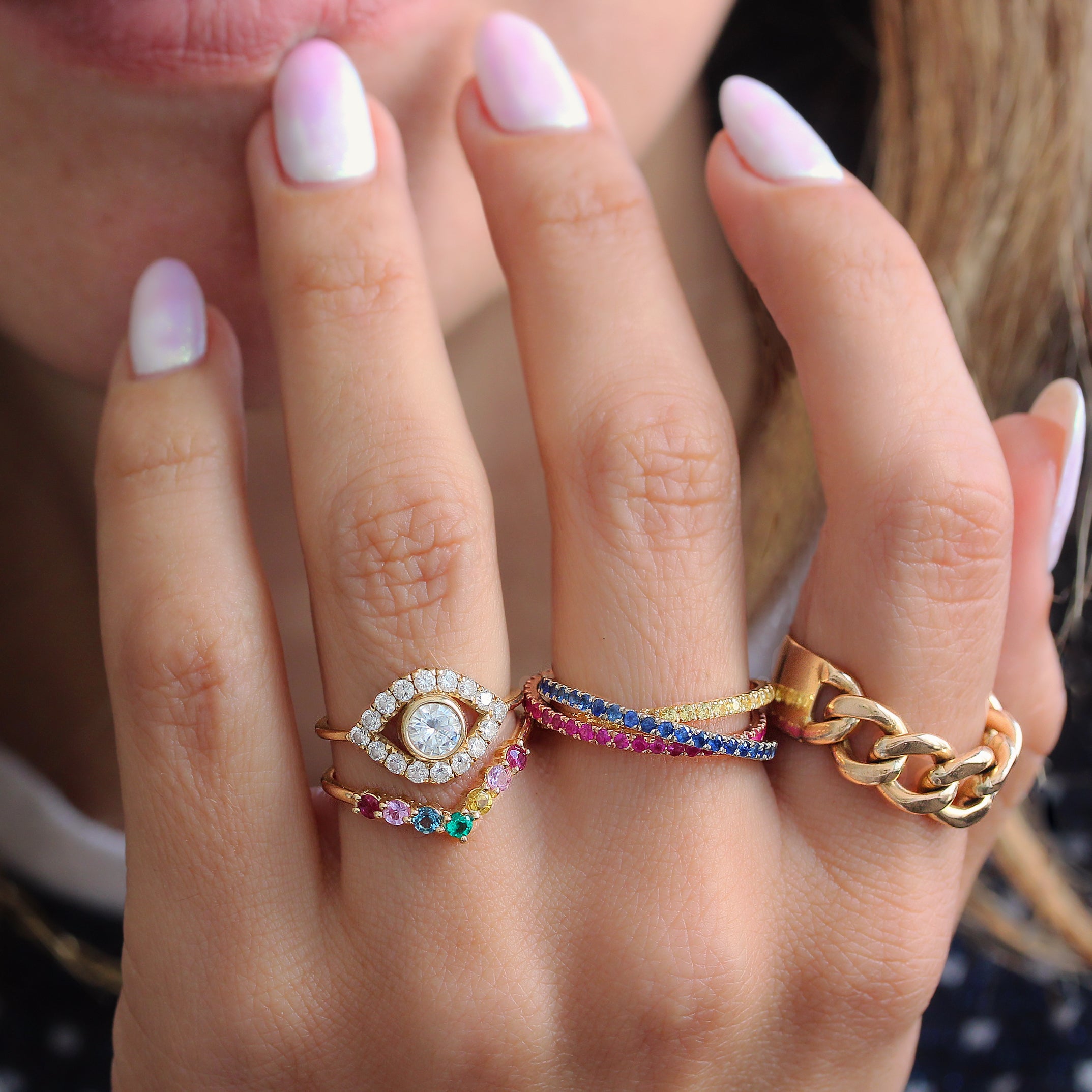 Evil Eye Jumbo Diamond ring