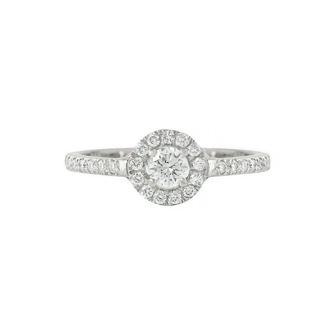 Round Diamond Halo Engagement Ring Basic