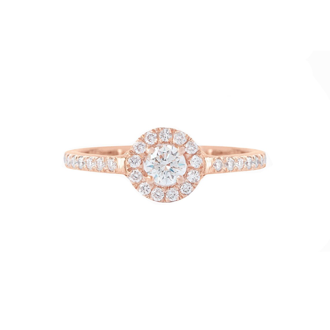 Round Diamond Halo Engagement Ring Basic