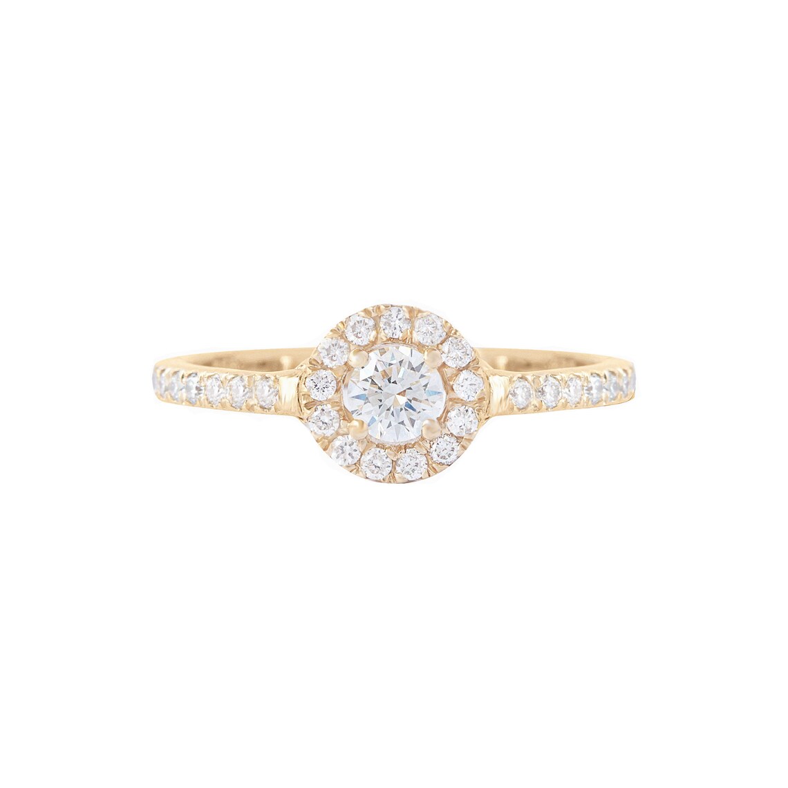Round Diamond Halo Engagement Ring Basic