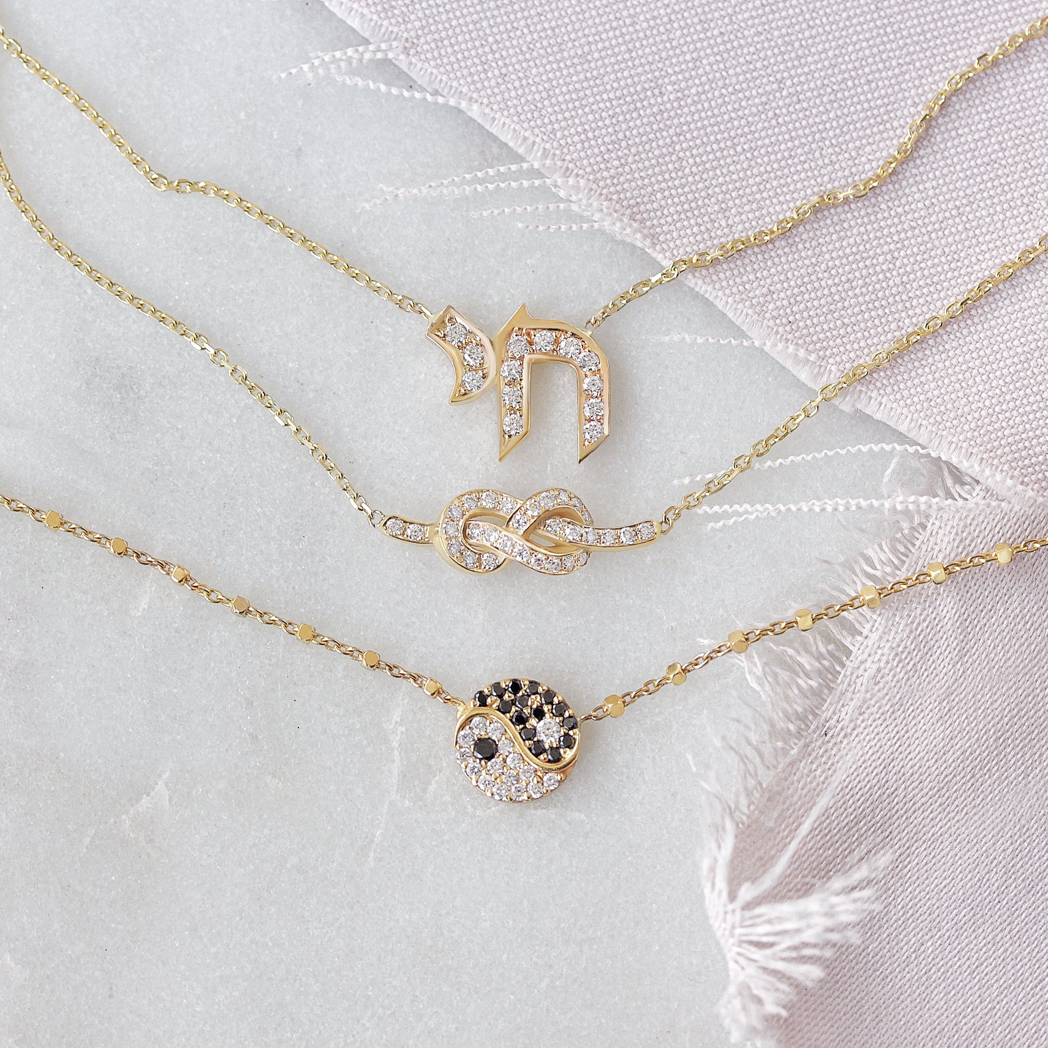 Am Yisrael Chai Diamond Pendant Necklace ♥