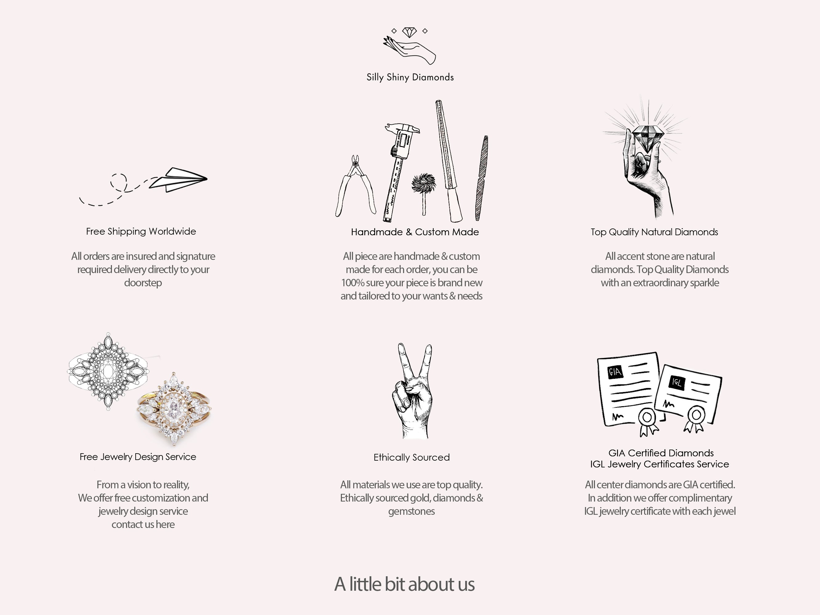 טבעת נישואין ארט דקו שברון V, טבעת מניפה של Marquise Diamonds - קרדינל