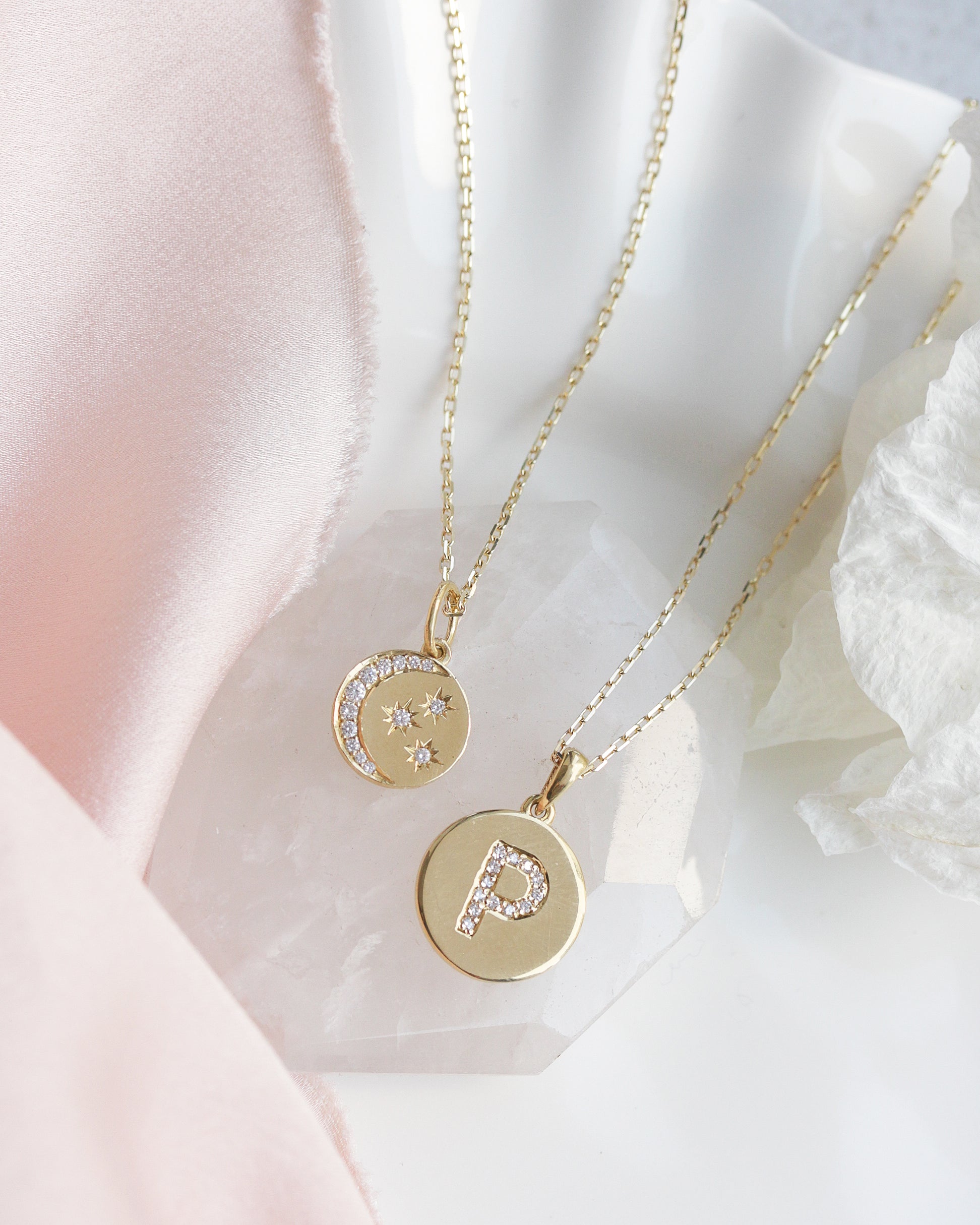 Large Disc Pave Diamond Initial Charm