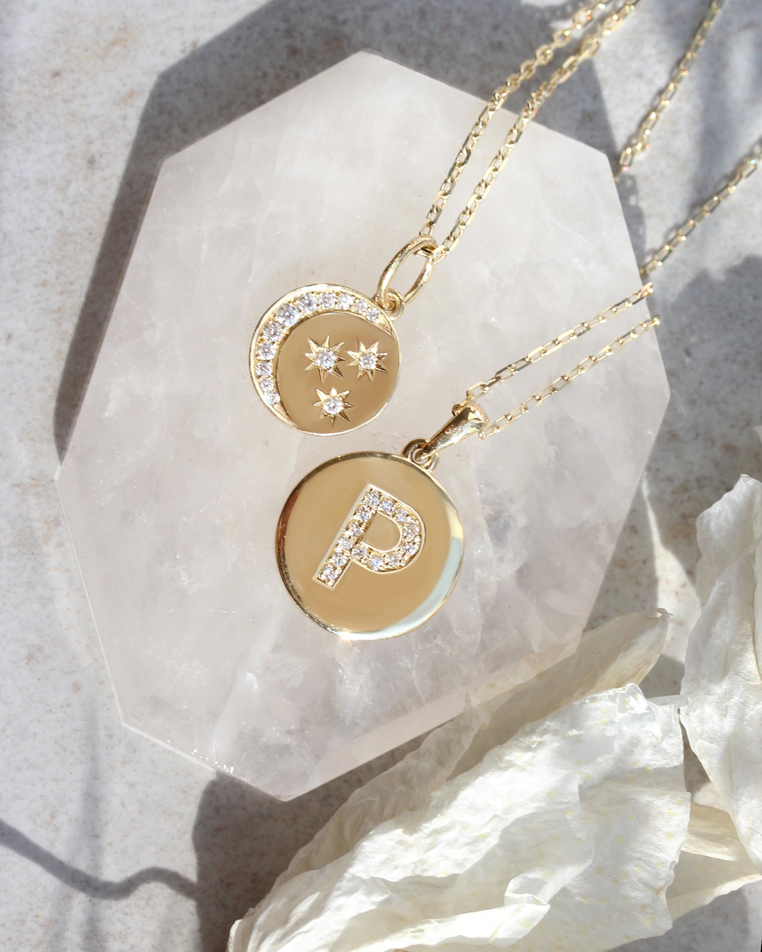 Large Disc Pave Diamond Initial Charm