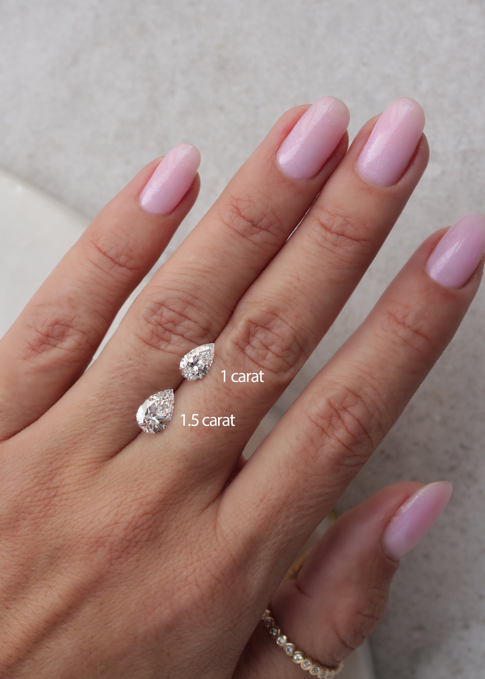 Pear Diamond size
