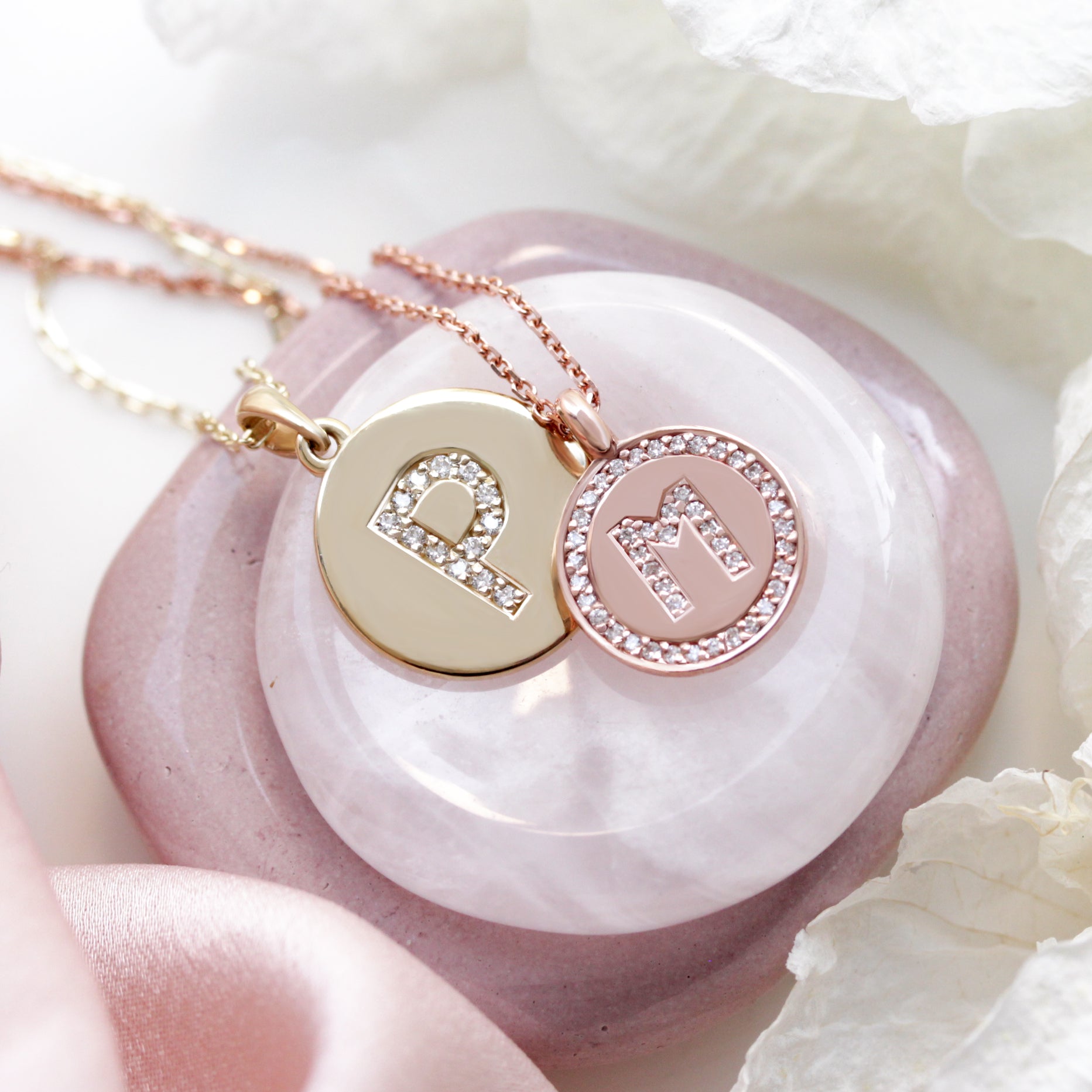 Large Disc Pave Diamond Initial Charm