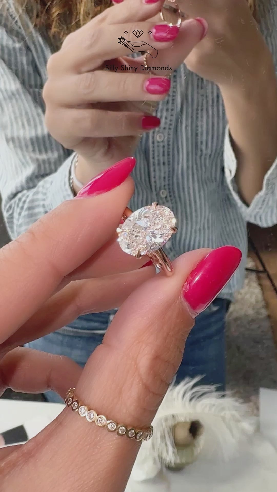 4 carat oval diamond rose gold Solitaire Oval Diamond Ring