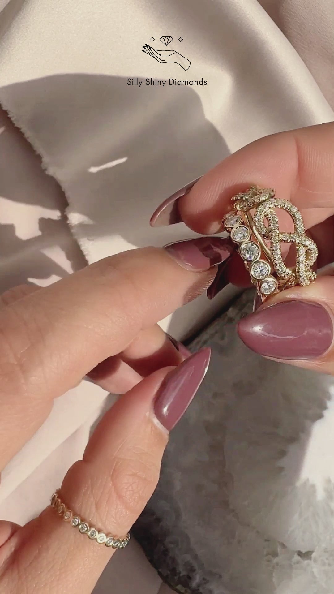 3 Infinity Love Knots Diamond Ring