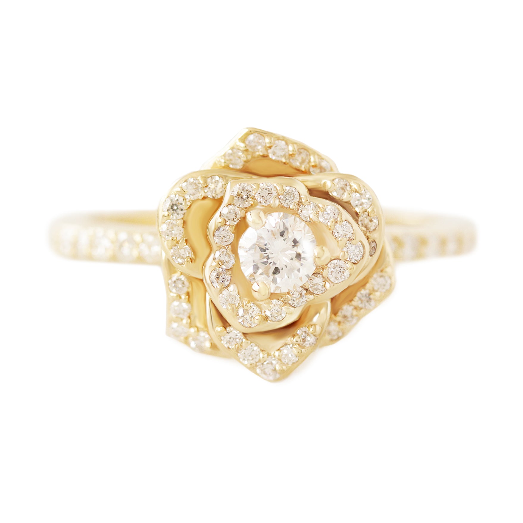 Rose Flower Diamond Ring birthflower