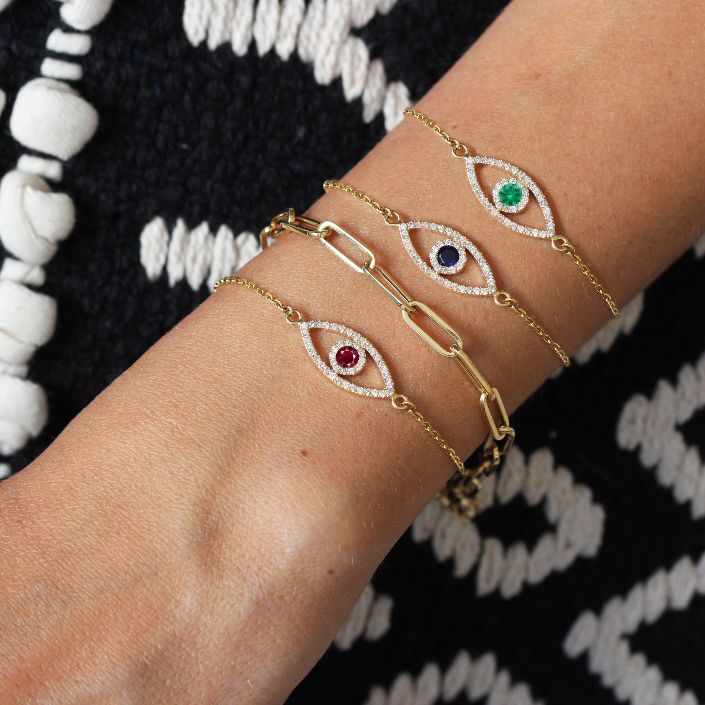 14K Gold Hollow Large Paperclip Bracelet