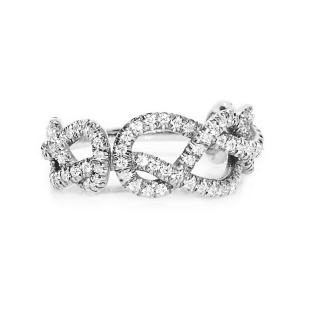 3 Infinity Love Knots Diamond Ring - sillyshinydiamonds