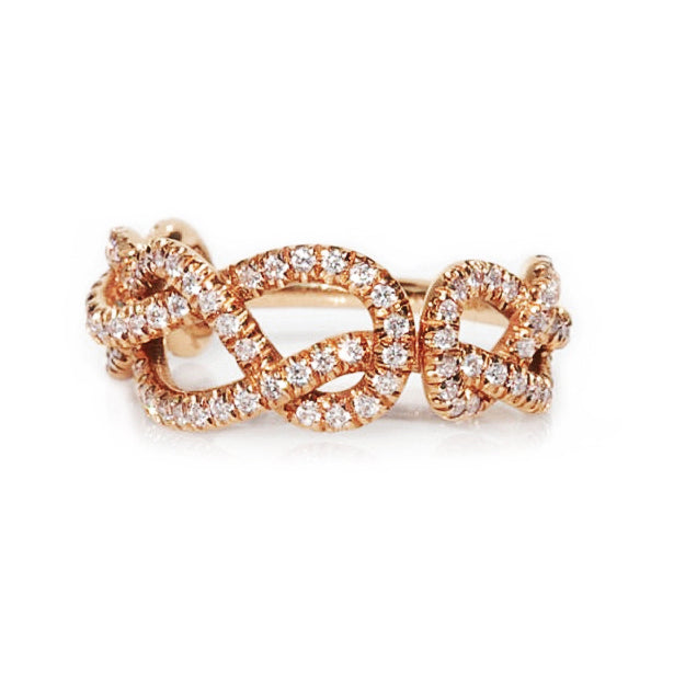 3 Infinity Love Knots Diamond Ring - sillyshinydiamonds