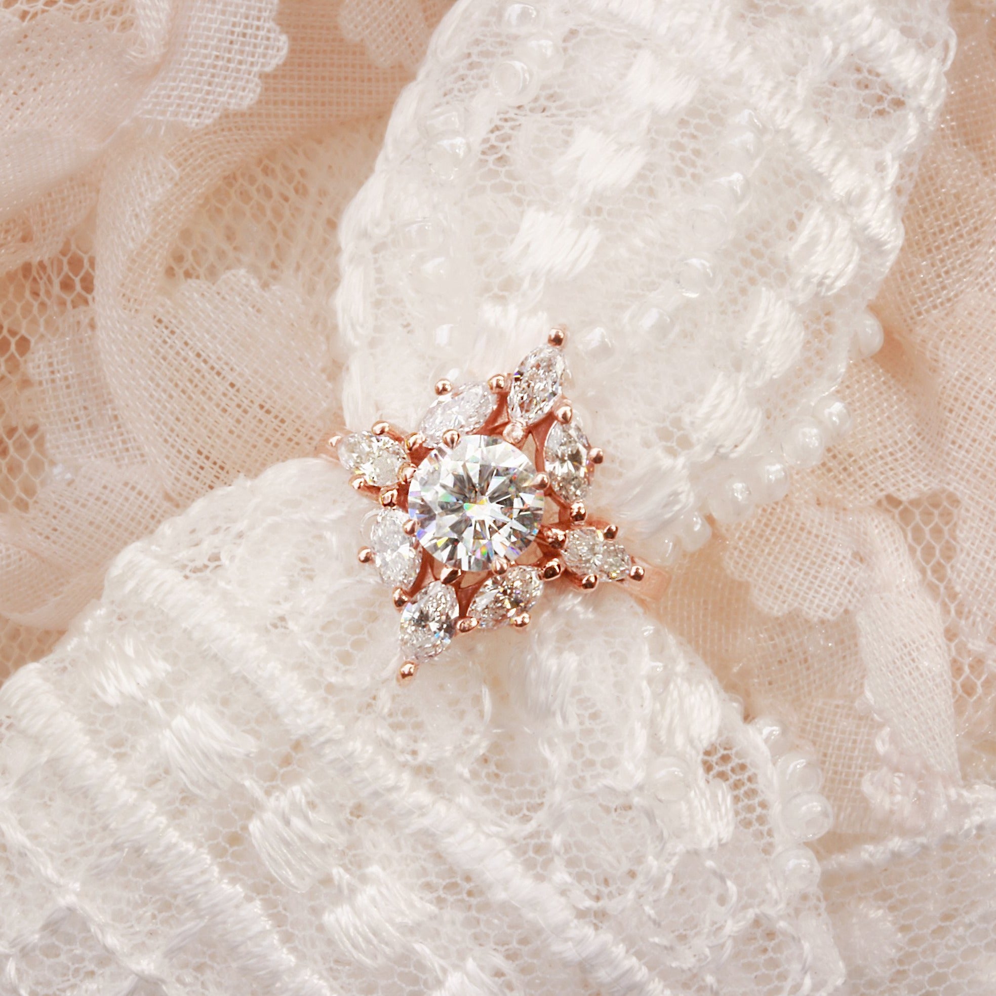 טבעת אירוסין ייחודית "Aerolite" יהלום ♥