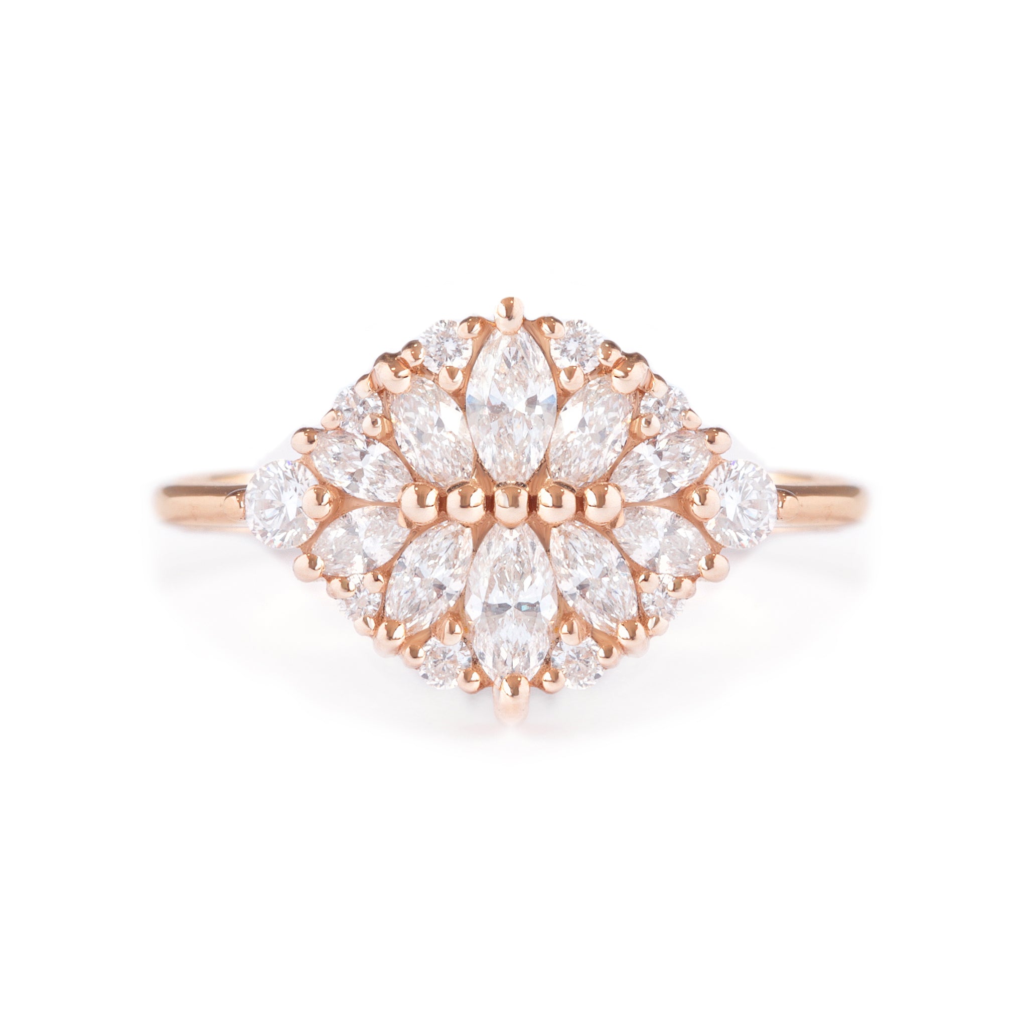 Cluster Marquise Diamond Alternative Engagement Ring - Reflections ♥