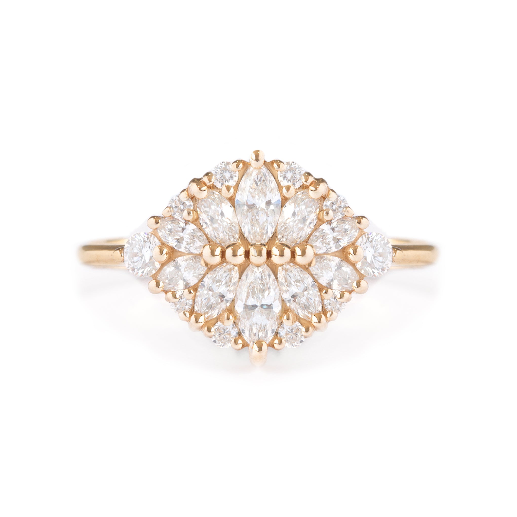 Cluster Marquise Diamond Alternative Engagement Ring - Reflections ♥